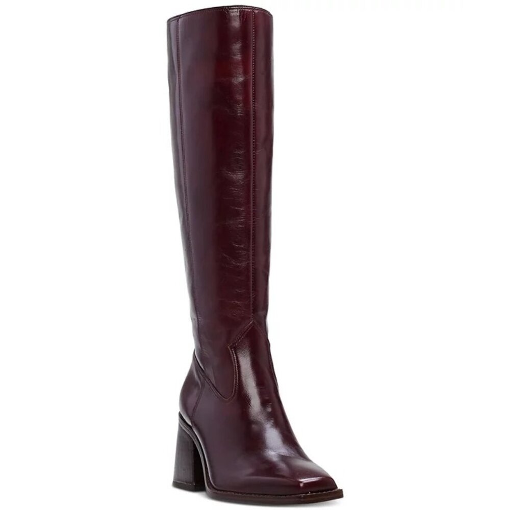 Vince Camuto Burgundy Boots- extra wide calf